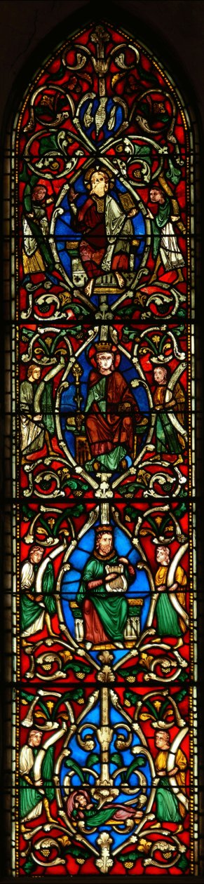 Ventana que representa el Árbol de Jesé de English School