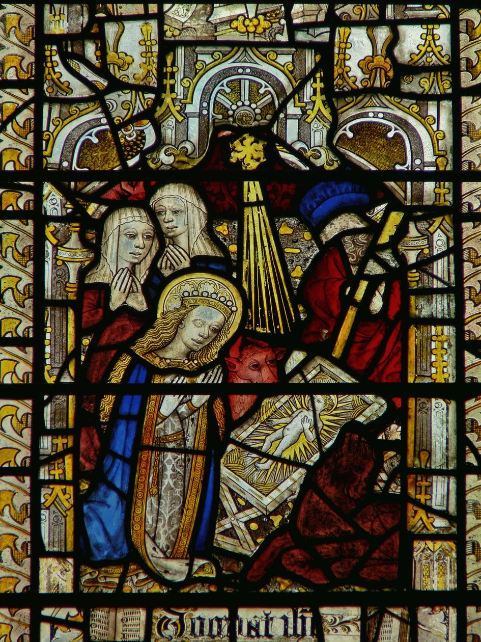 Ventana que representa la natividad de English School