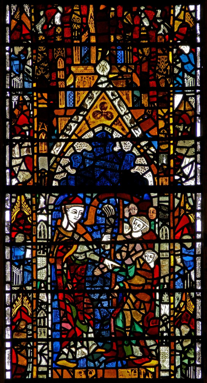 Ventana w38 que representa la administración de la penitencia de English School