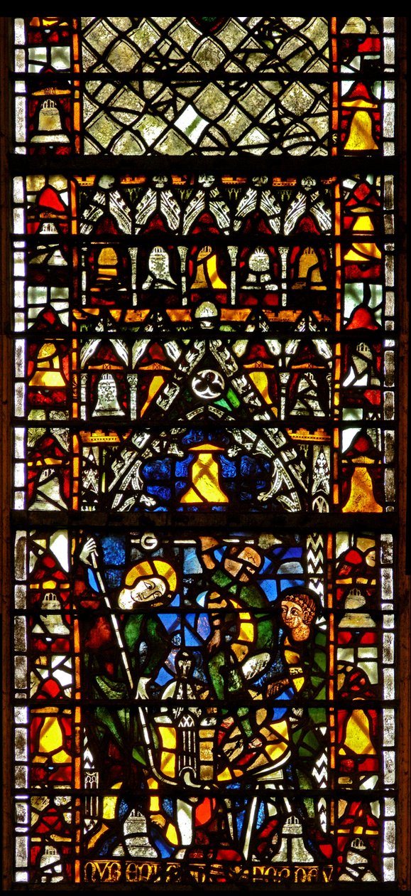 Ventana w41 que representa la fabricación de campanas de English School
