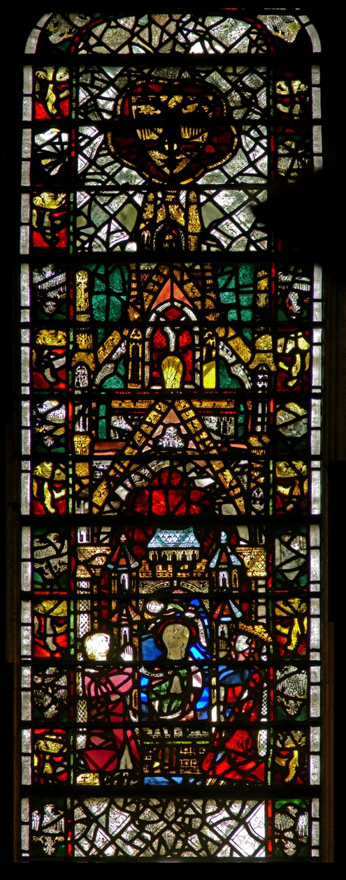 Ventana w42 que representa a Santa Catalina encarcelada de English School