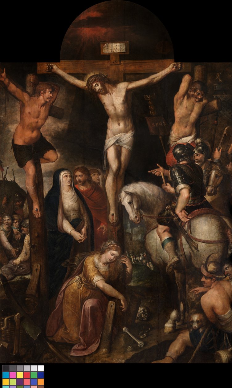 La Crucifixión (óleo sobre tabla) de Erasmus Quellinus