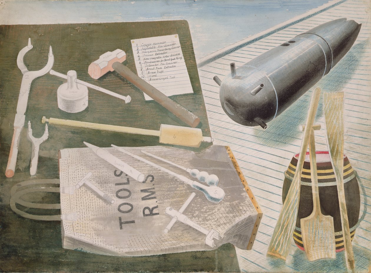 Kit de desactivación de bombas, c.1940 de Eric Ravilious