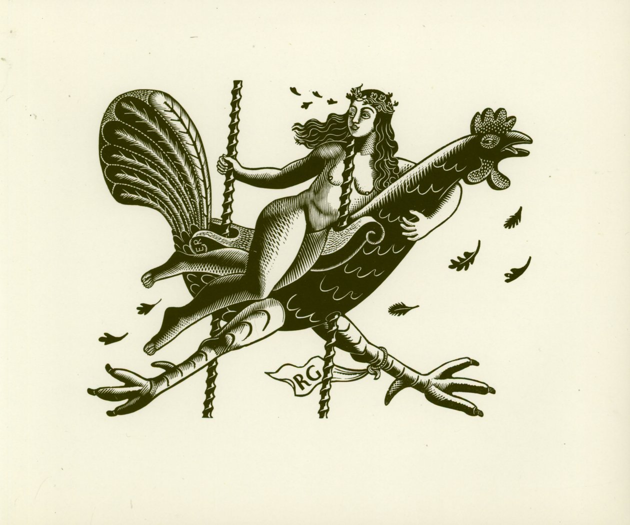 Tirzah en un gallo, 1931 de Eric Ravilious