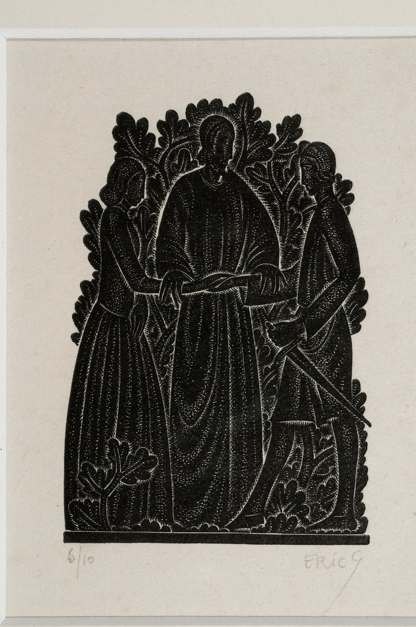 El matrimonio (xilografía) de Eric Gill
