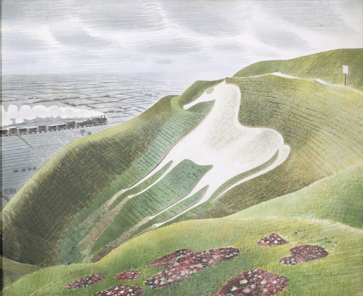 El caballo de Westbury de Eric Ravilious