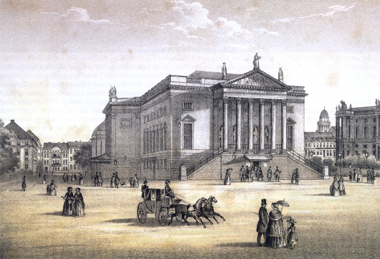 Berlín, Teatro Real de la Ópera, alrededor de 1840 de Erich Henning