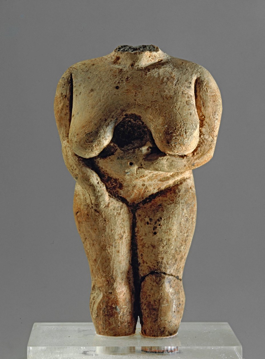 Figurilla femenina sin cabeza, 3400-3000 a.C. (terracota) de Erich Lessing
