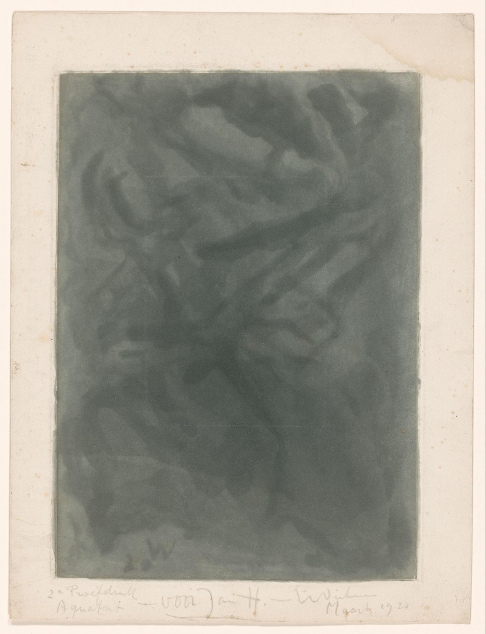 Composición abstracta de Erich Wichmann (signed by artist)