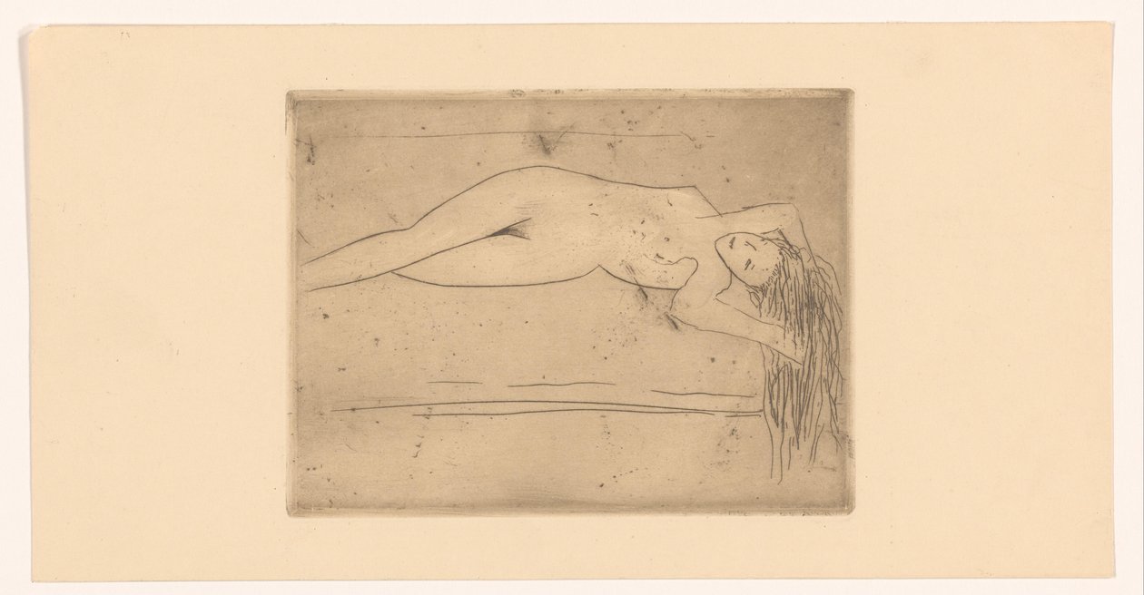 Mujer desnuda recostada de Erich Wichmann