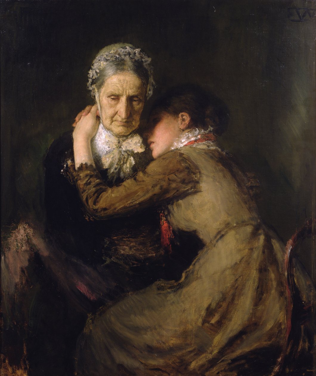 Una confesión (óleo sobre lienzo) de Erik Theodor Werenskiold