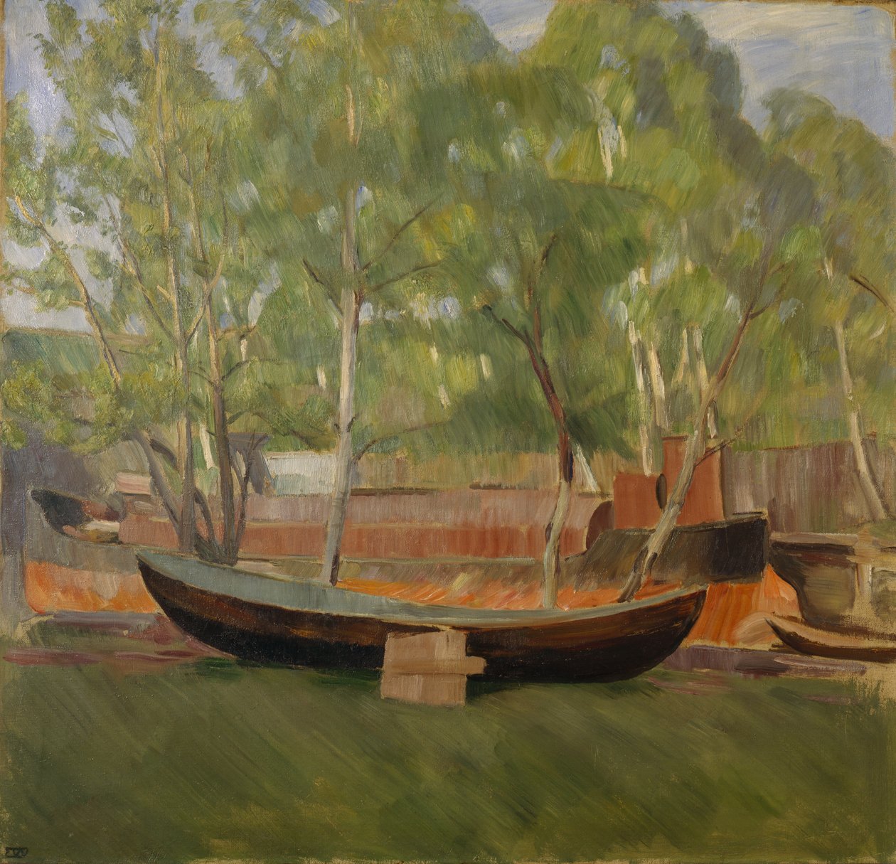barco en tierra de Erik Theodor Werenskiold