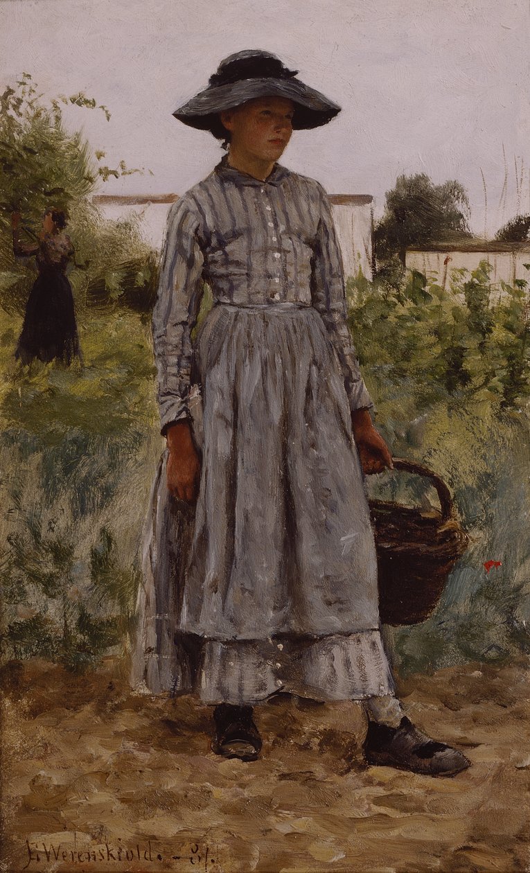 Niña con cesta de Erik Theodor Werenskiold