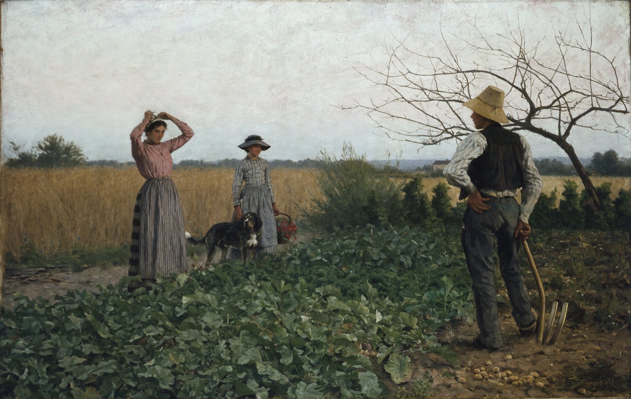 en el campo de patatas de Erik Theodor Werenskiold