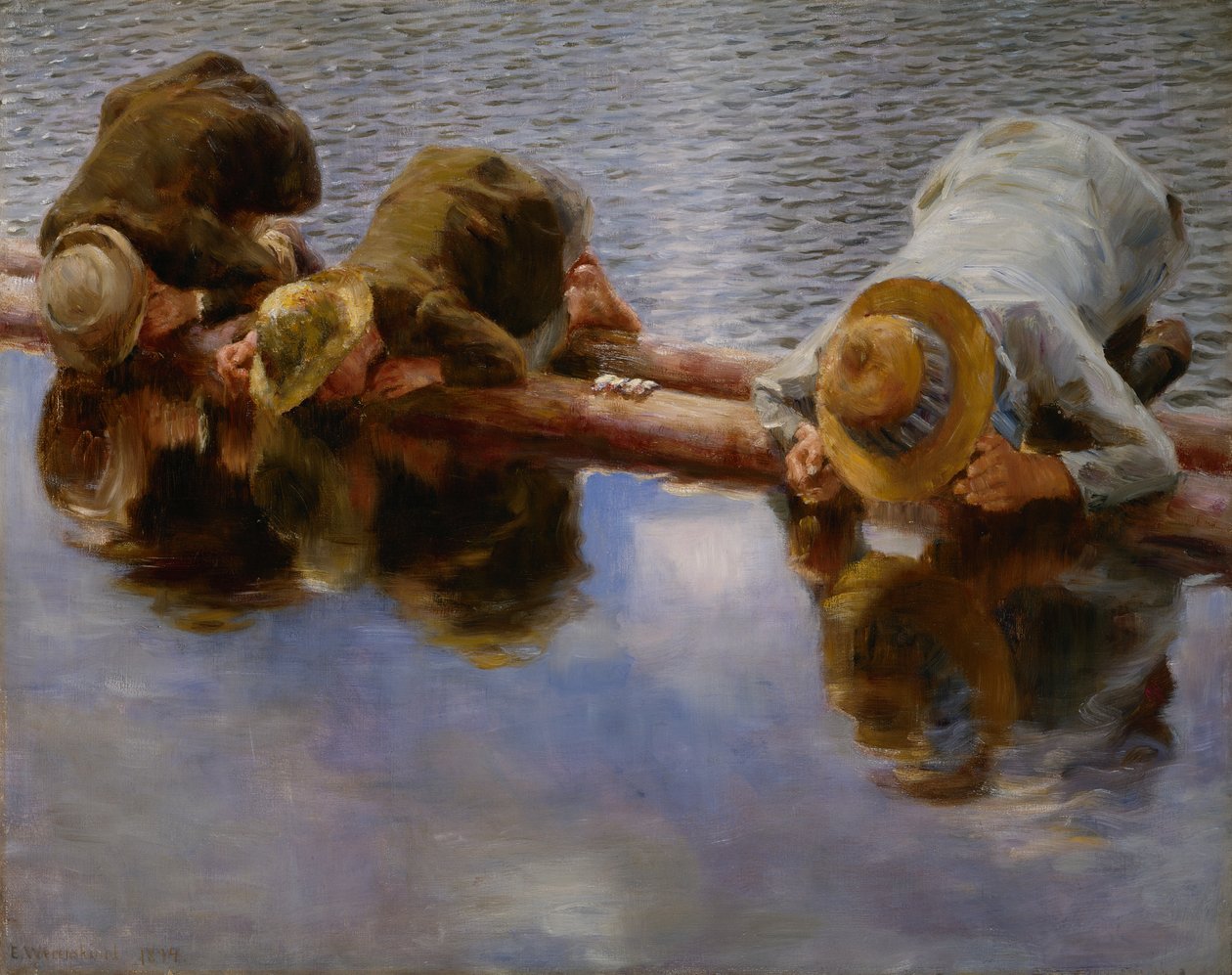 mirando el agua de Erik Theodor Werenskiold