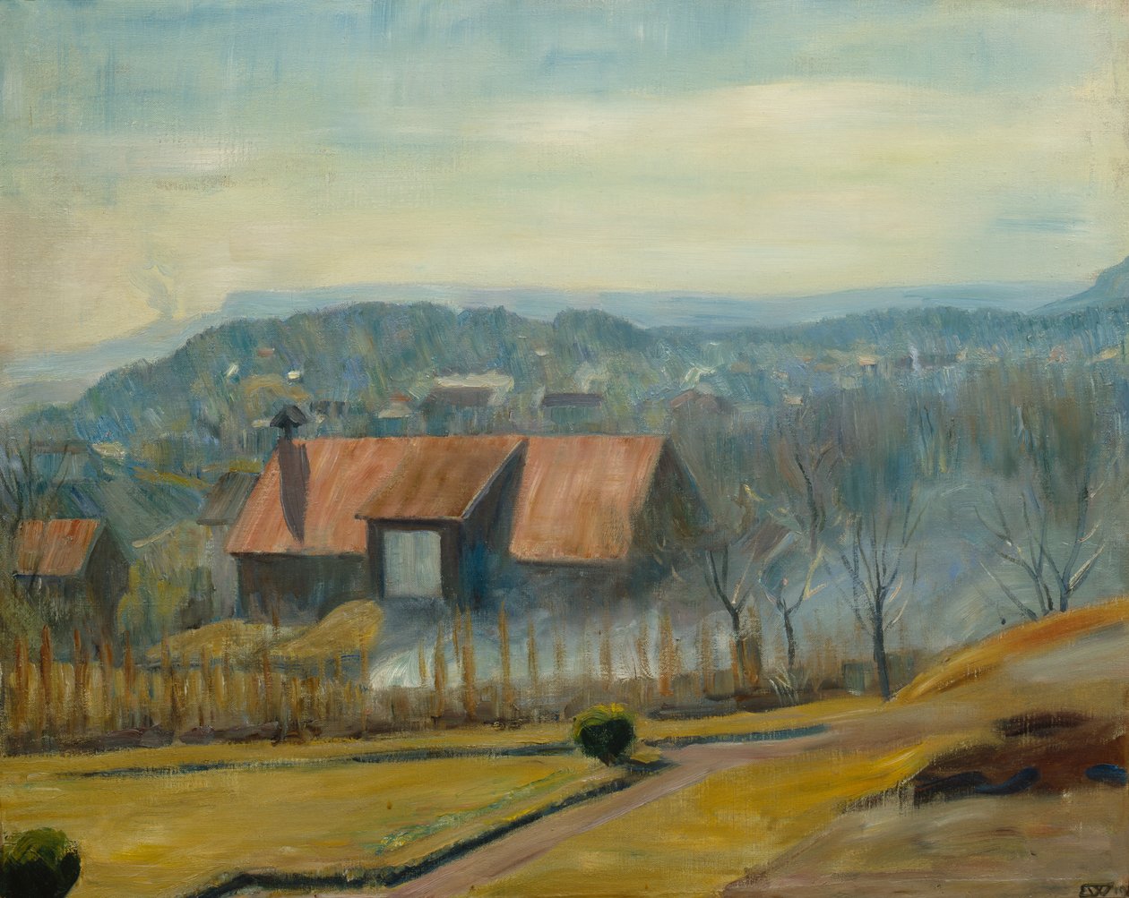 Colina Skaugum. 1928 de Erik Theodor Werenskiold