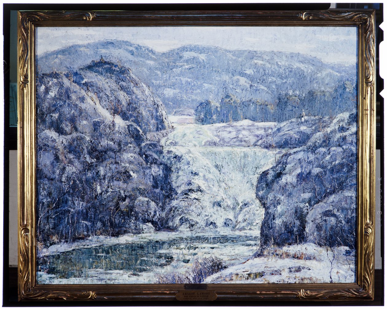 Cascadas en invierno, c.1920 de Ernest Lawson