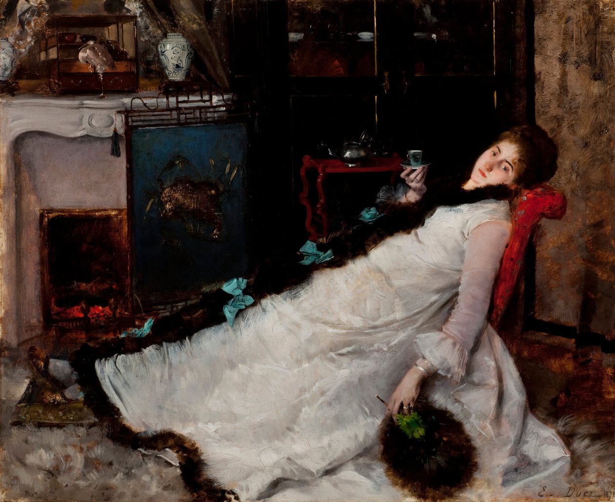 Portugués de Brasil: Em Repouso Resting de Ernest Ange Duez