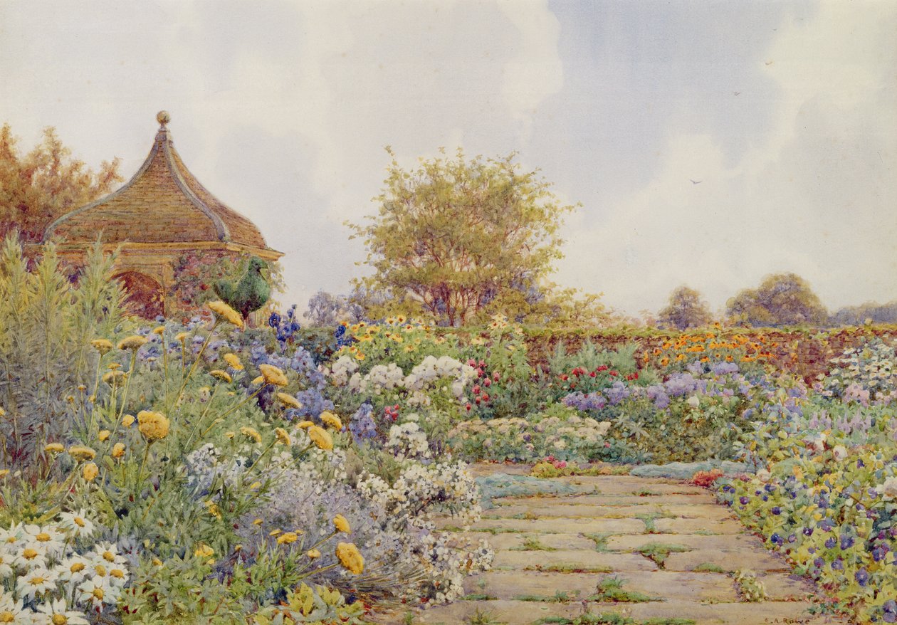 Los jardines en Chequers Court, Buckinghamshire de Ernest Arthur Rowe