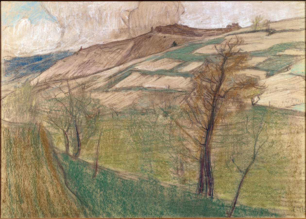 Paisaje en los alrededores de Savièse de Ernest Bieler