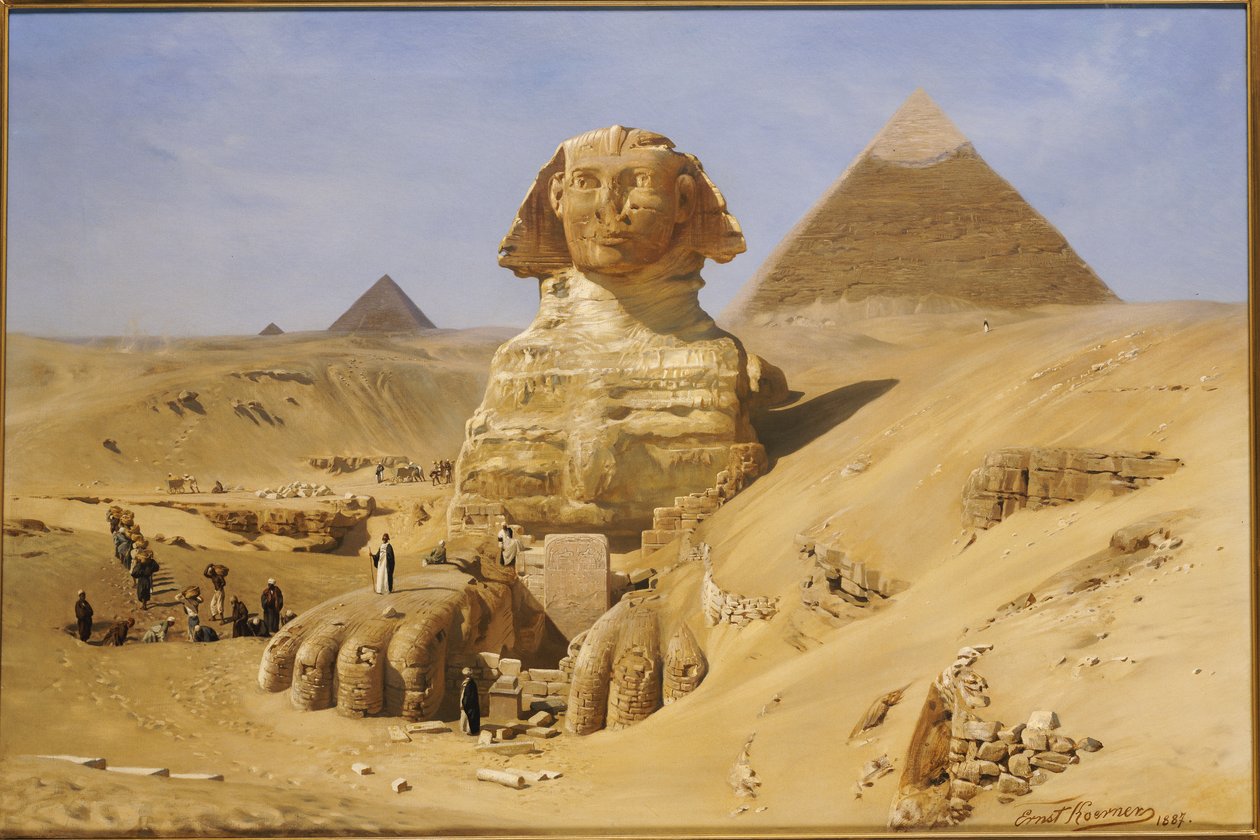 Excavación de la Esfinge, 1887 de Ernest Carl Eugen Koerner