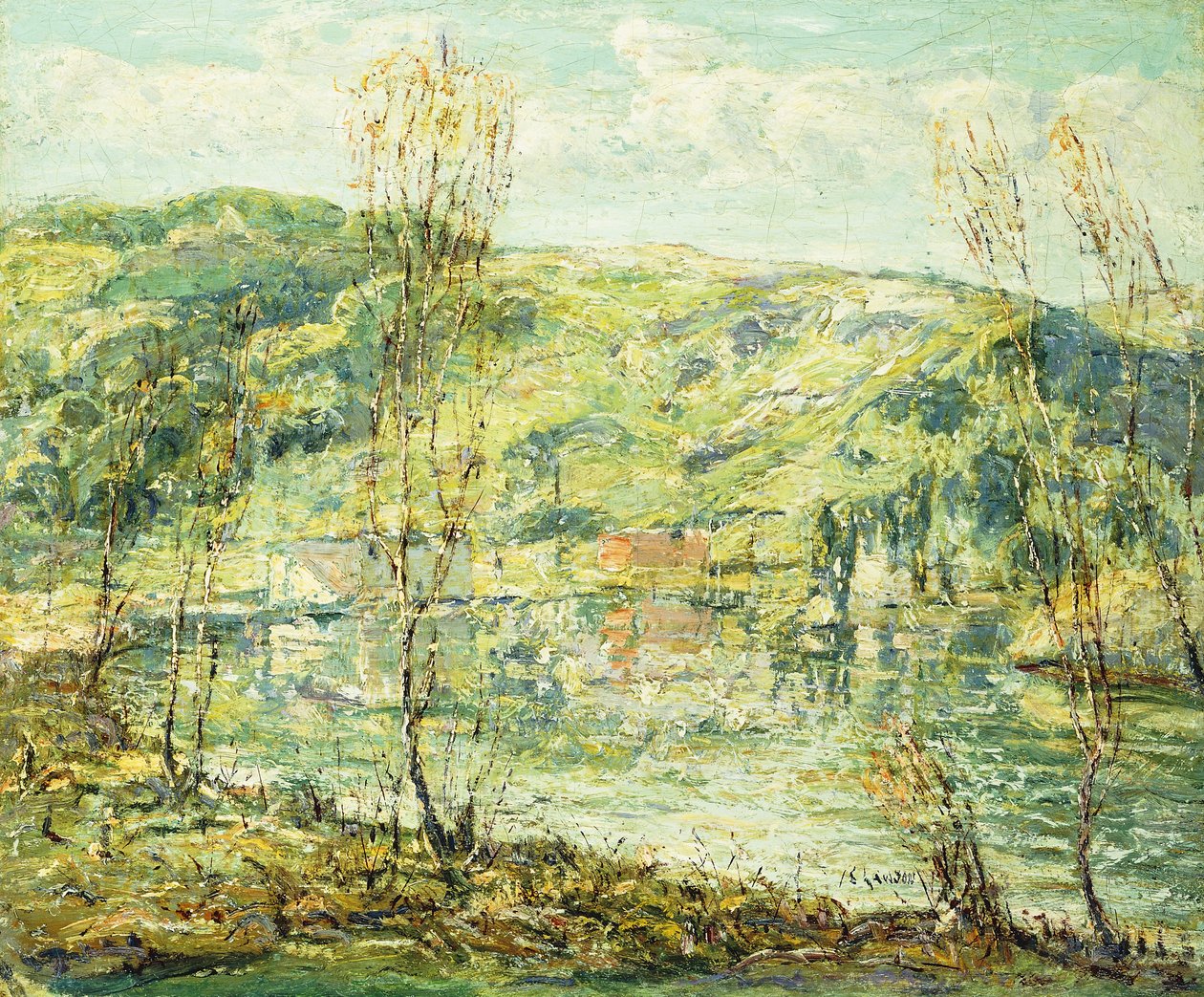 Reflejos en el lago de Ernest Lawson