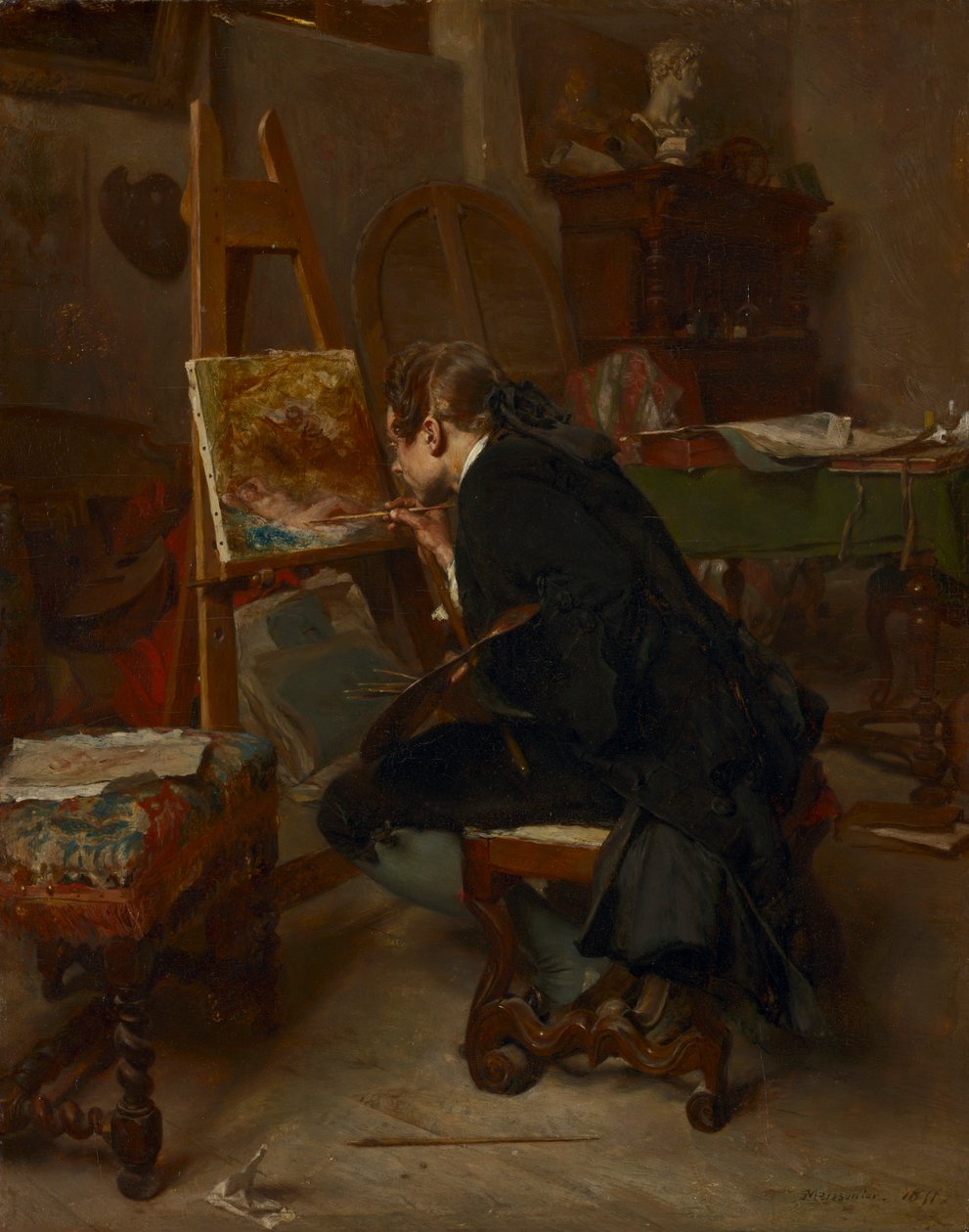 Un Pintor, 1855 de Jean Louis Ernest Meissonier