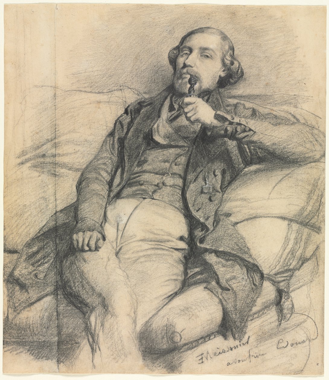 Man Smoking de Ernest Meissonier