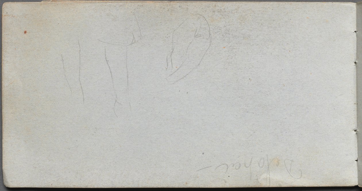 Cuaderno de bocetos, página 02: Estudios de piernas de Jean Louis Ernest Meissonier