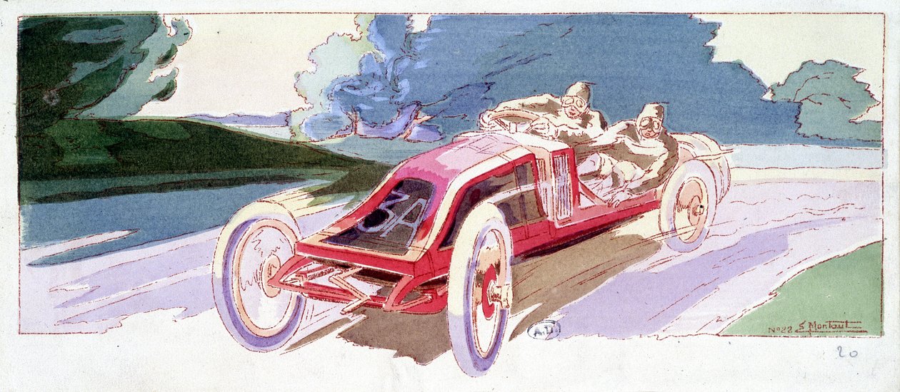 Circuito de la Sarthe en Renault de Ernest Montaut