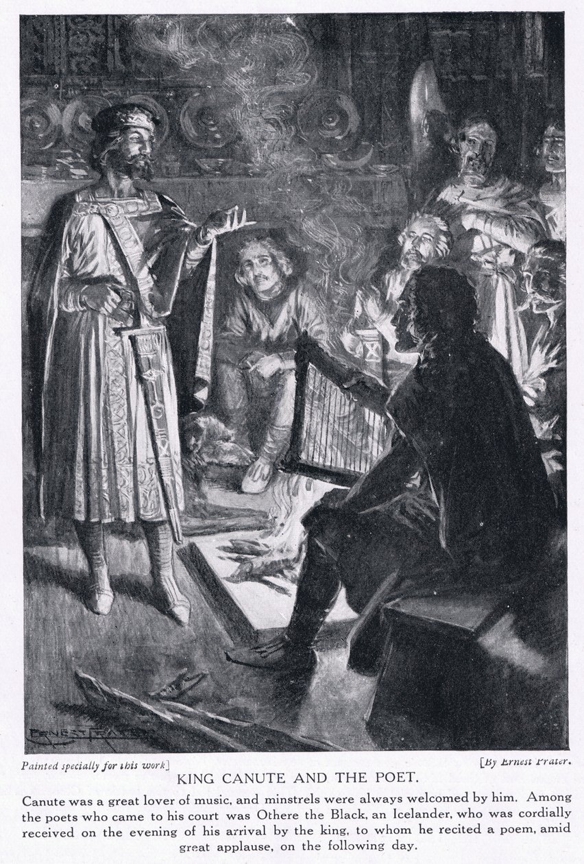 El rey Canuto y el poeta, años 1920 de Ernest Prater