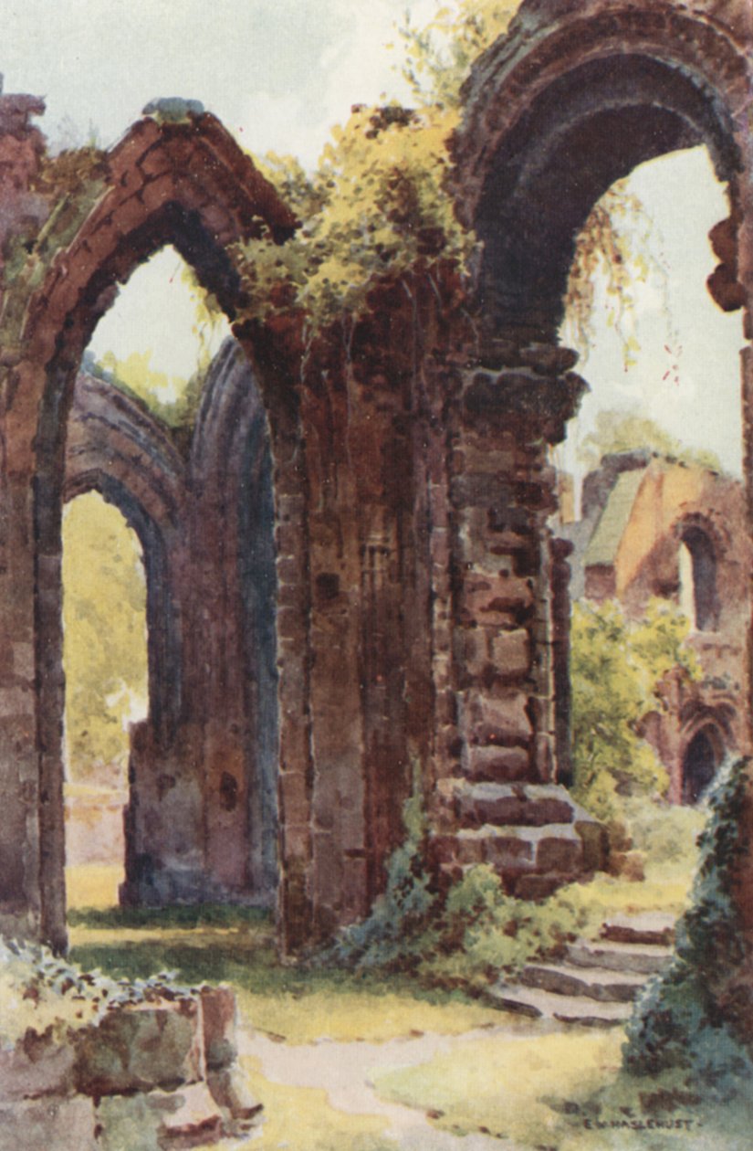 Ruinas de San Juan (litografía en color) de Ernest William Haslehust