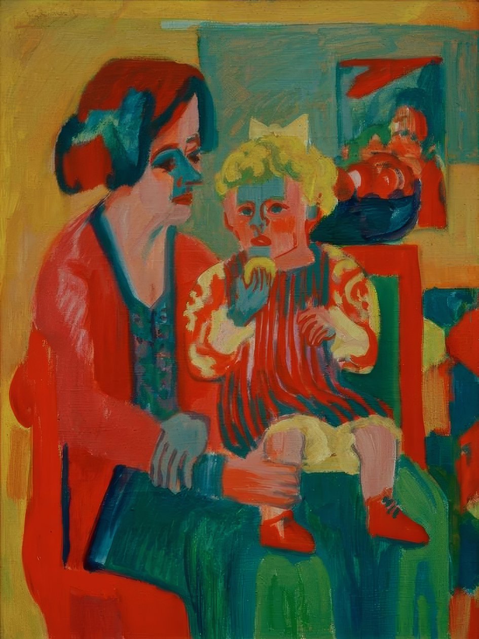 Niña con niño de Ernst Ludwig Kirchner