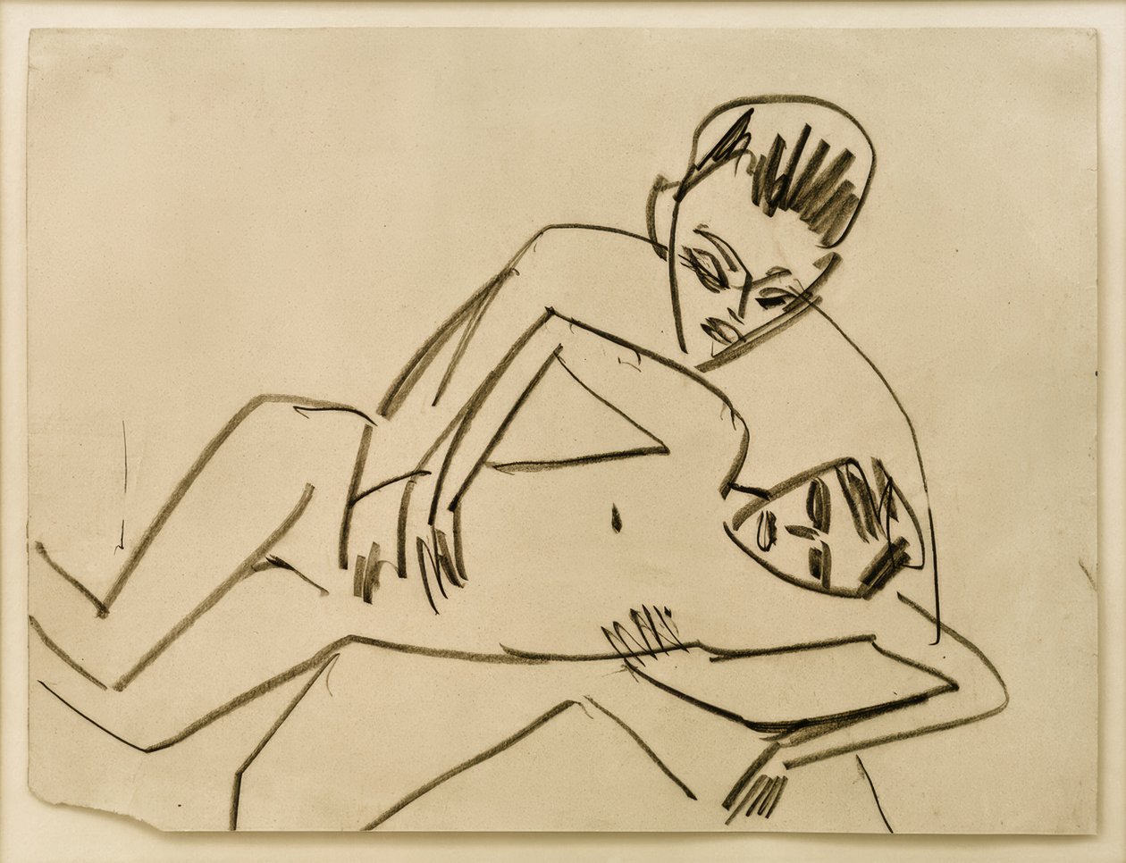 Sin título (Fränzi con hombre) de Ernst Ludwig Kirchner
