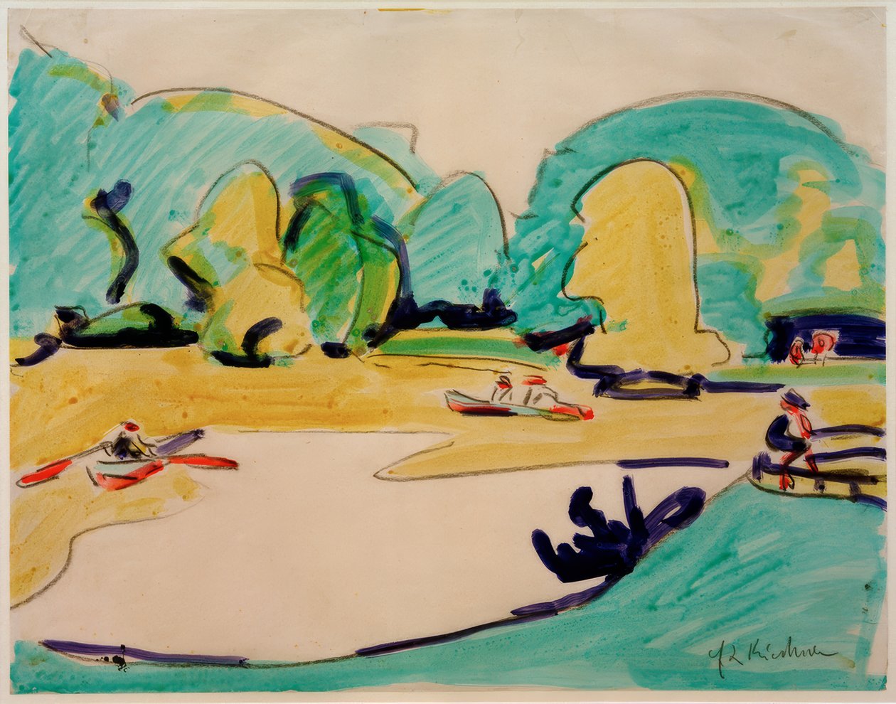 Sin título (Paisaje en un parque en Dresde) de Ernst Ludwig Kirchner