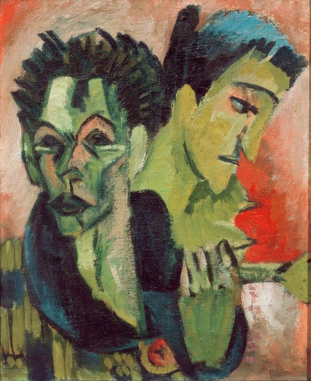 Autorretrato con niña de Ernst Ludwig Kirchner