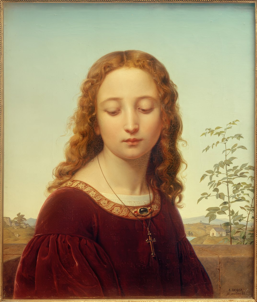 E.Deger, Retrato de una joven de Ernst Deger