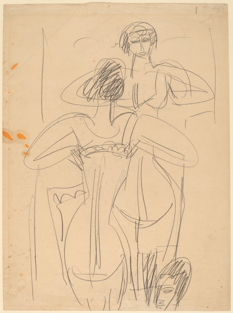 Chica frente a un espejo de Ernst Ludwig Kirchner