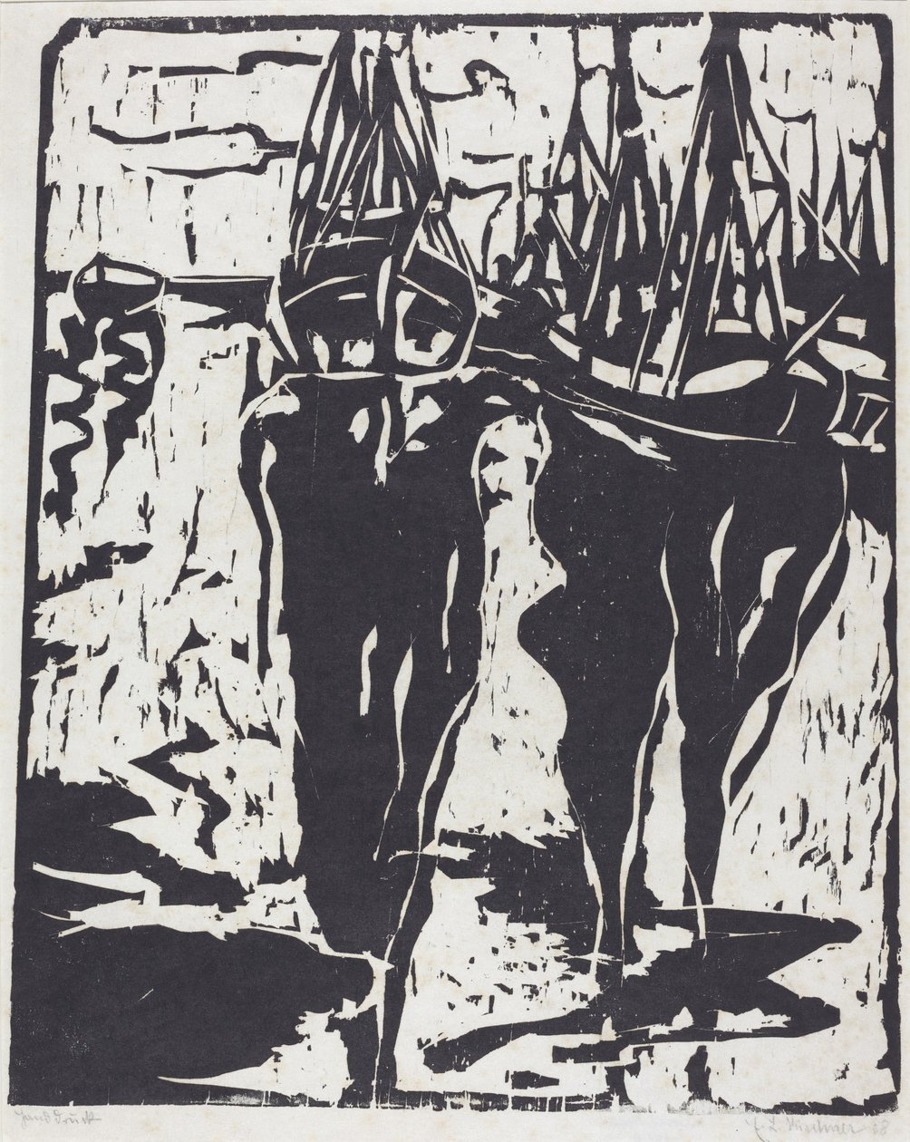 Escena del Puerto, 1908 de Ernst Ludwig Kirchner