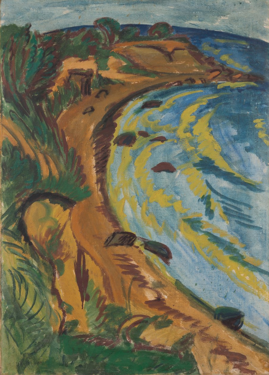 Bahía en la costa de Fehmarn de Ernst Ludwig Kirchner