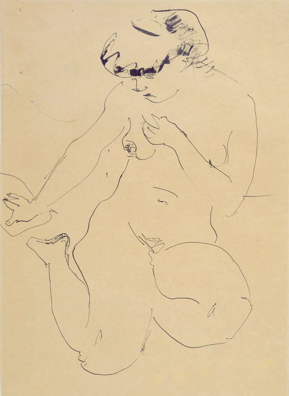 Desnudo agachado de Ernst Ludwig Kirchner