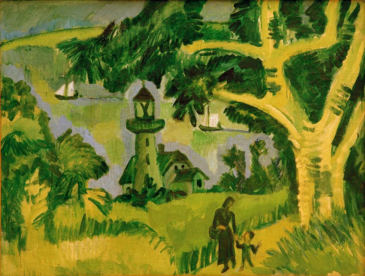 El faro en Fehmarn de Ernst Ludwig Kirchner