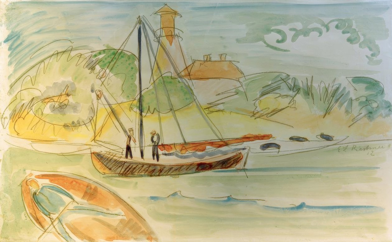 Costa de Fehmarn con faro de Ernst Ludwig Kirchner