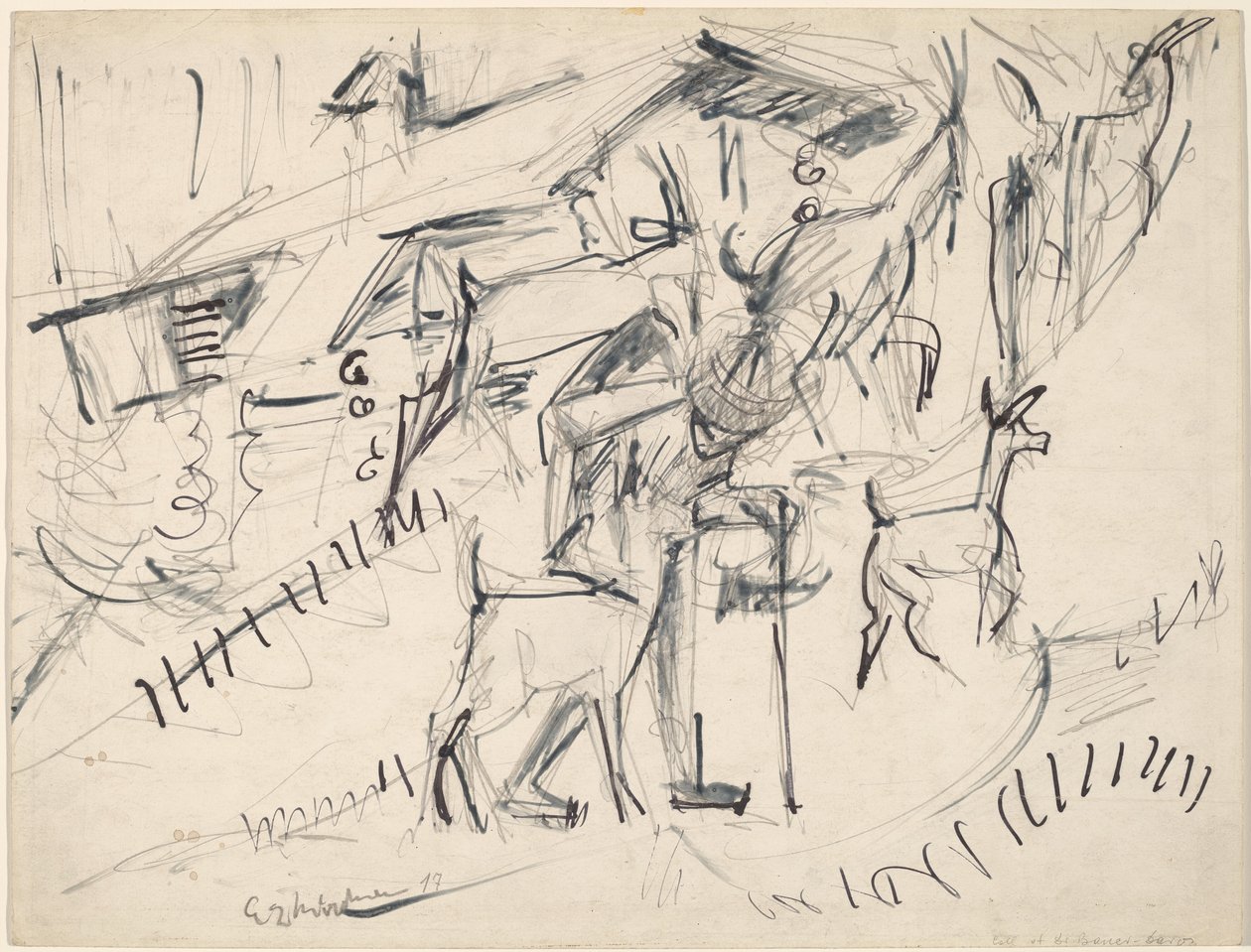 Pastor con cabras de Ernst Ludwig Kirchner