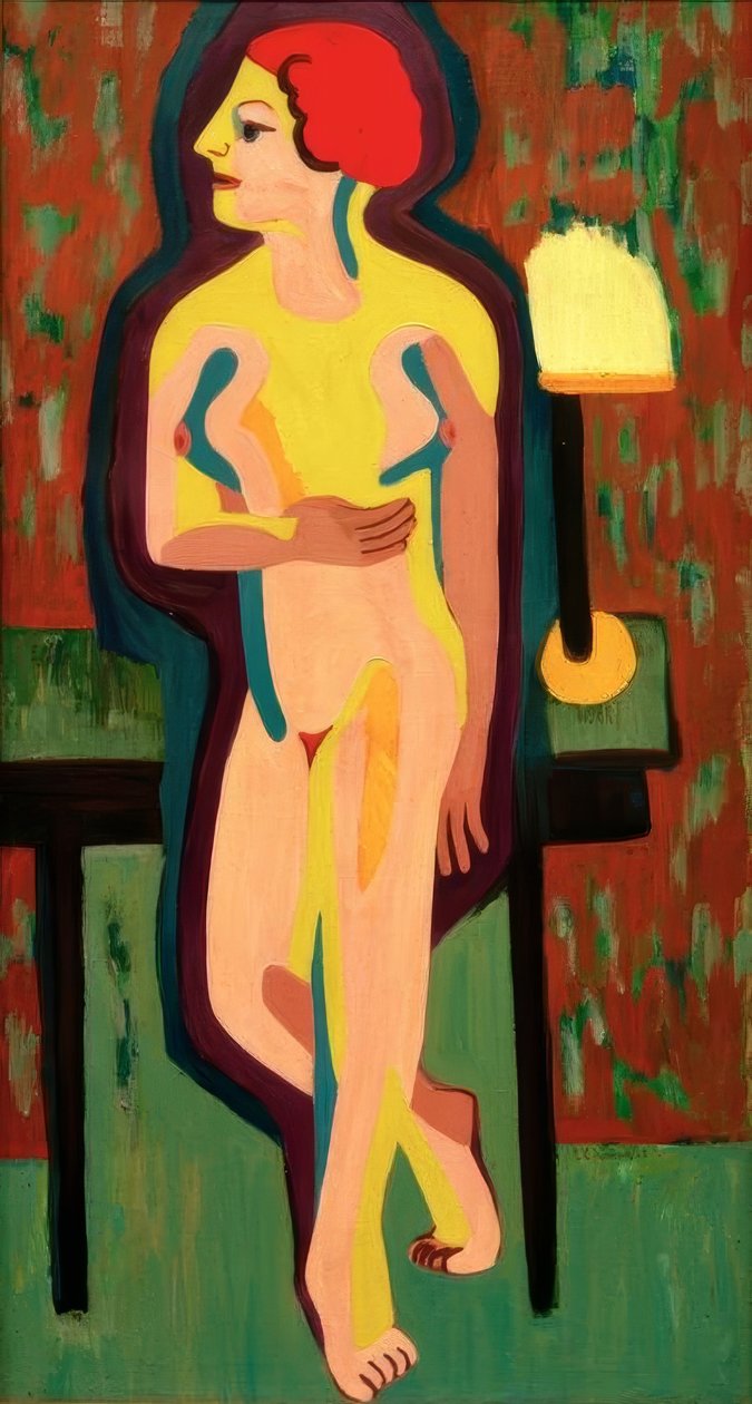 Mujer pelirroja desnuda de Ernst Ludwig Kirchner