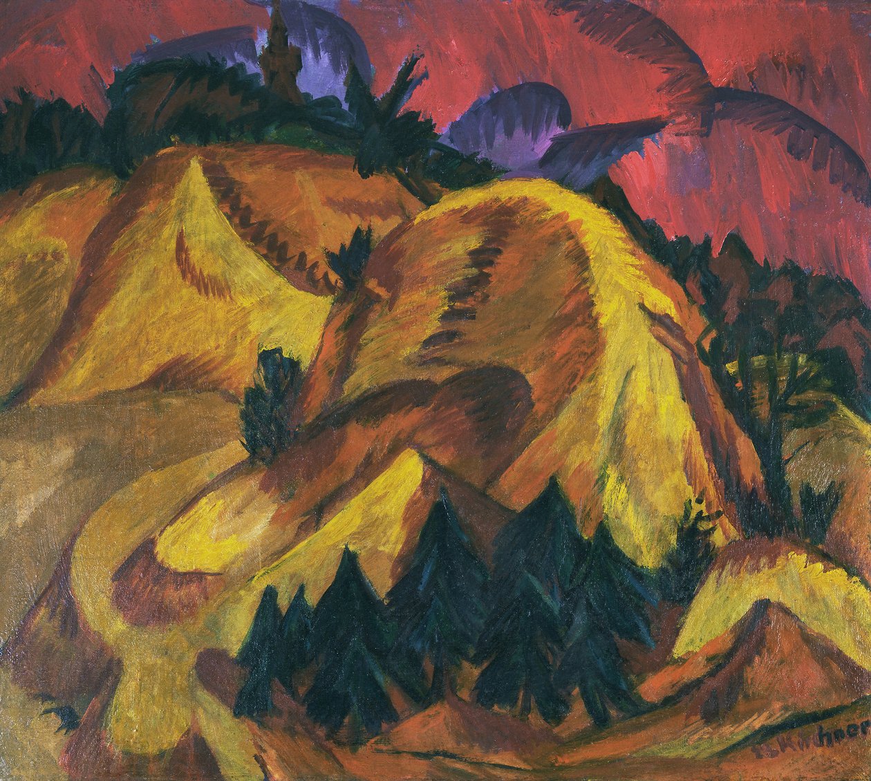 Colinas de arena del Engadin de Ernst Ludwig Kirchner