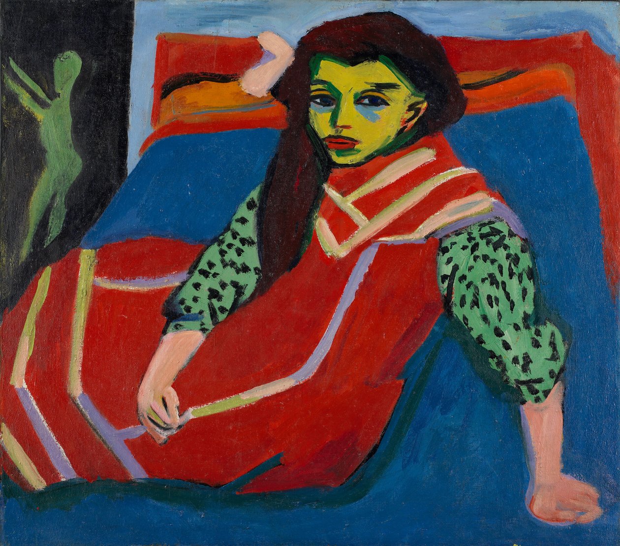 Niña sentada (Fränzi Fehrmann) de Ernst Ludwig Kirchner
