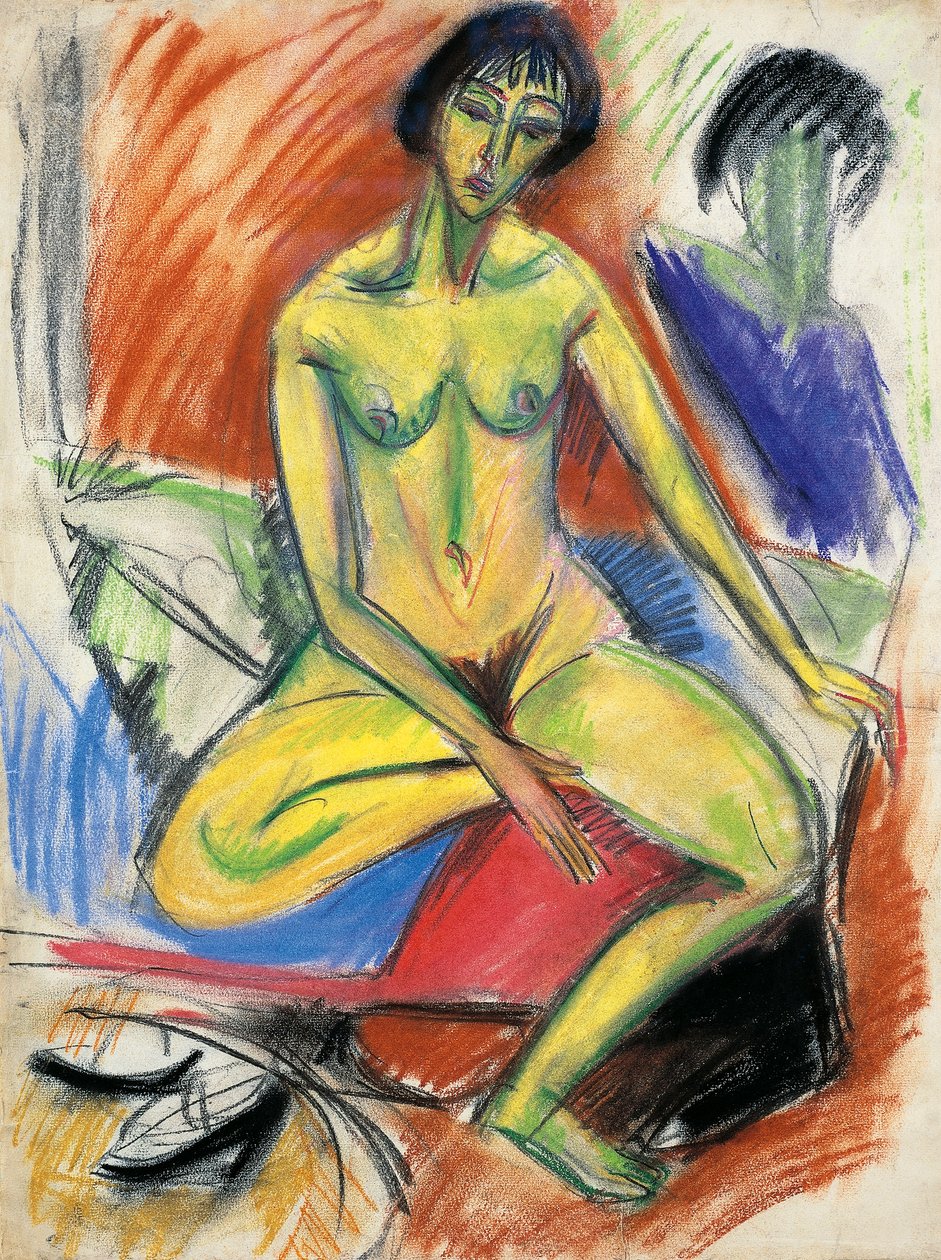 Desnudo femenino sentado de Ernst Ludwig Kirchner