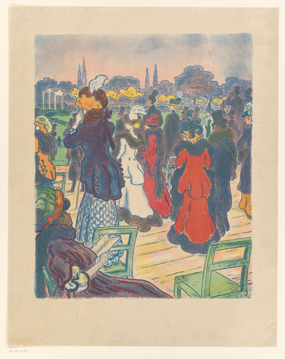 Público en un hipódromo de Ernst Matthes