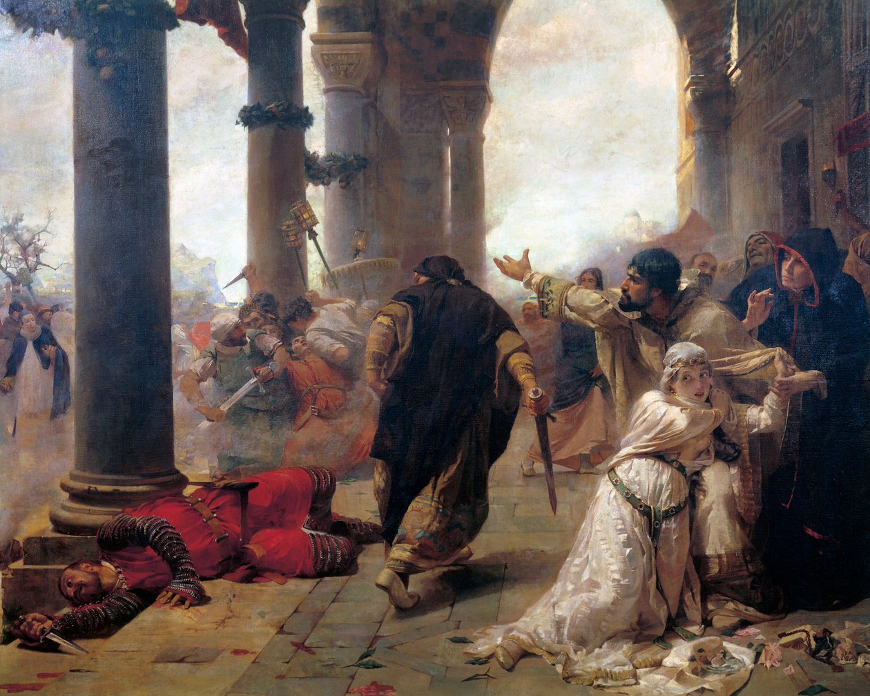 Vísperas sicilianas, de Erulo Eroli (1854-1916), Detalle de Erulo Eroli